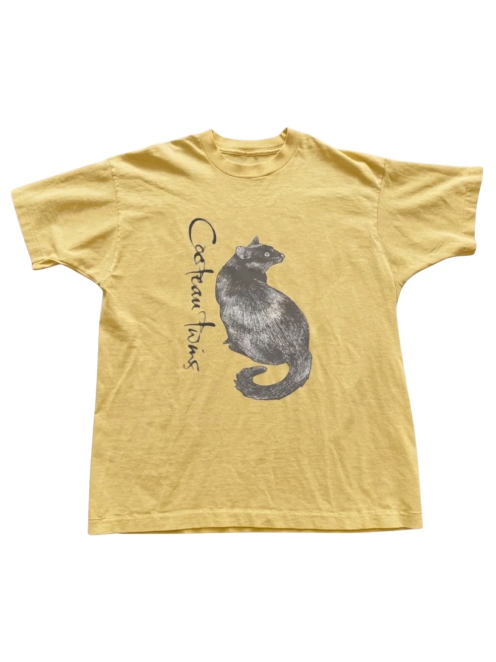 Gildan Yellow Cat Graphic Tee - Pet Cat Design